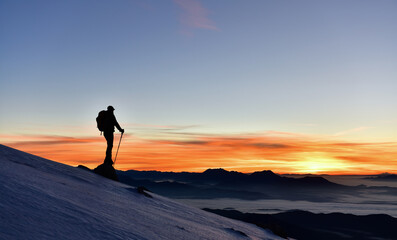 Watching the spectacular sunrise from high above