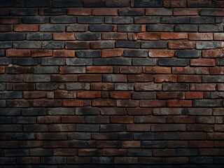 Obraz premium Background features a textured dark decorative brick wall