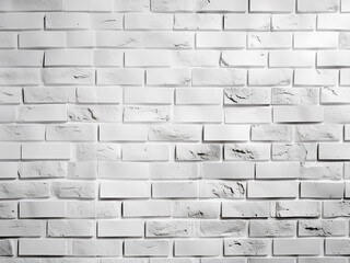 Fototapeta premium Modern white brick wall background, offering versatility for design projects