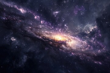 Fototapeta premium Colorful galaxy with vibrant colors and stars