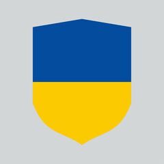 Ukraine Flag in Shield Shape Frame