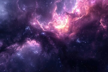 Fototapeta premium Amazing cosmic scene with vibrant colors