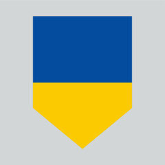 Ukraine Flag in Shield Shape Frame