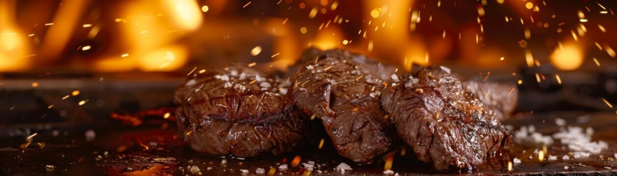 Ox heart, grilled and sliced, served at a Brazilian churrascaria