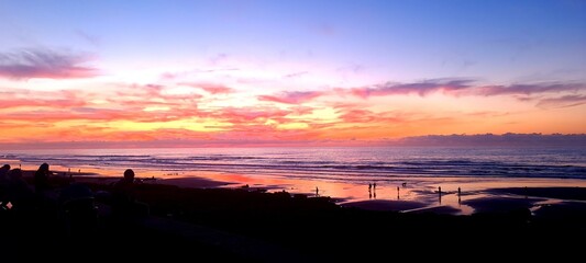 sunset over the river