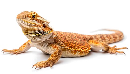 Bearded Dragon Lizard in Detailed Close-up