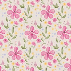 Bright floral pattern for stylish designs