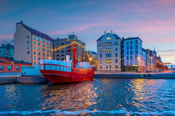 Obraz premium Helsinki city skyline, cityscape of Finland