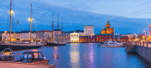 Helsinki city skyline, cityscape of Finland