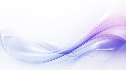 Blue and purple curved lines on white background