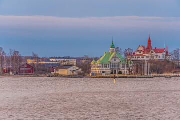 Obraz premium Helsinki city skyline, cityscape of Finland