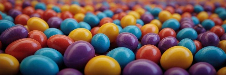 Multi-colored handmade dragees. Sweet concept.