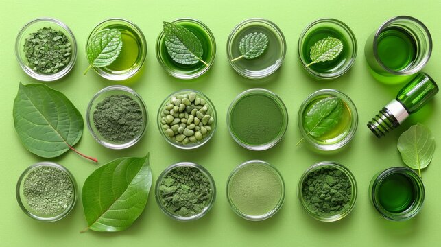Eco conscious beauty collection from above  sustainable cosmetic products arrangement
