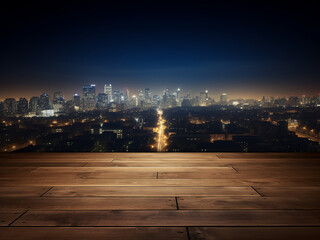 Showcase your product against a night town backdrop