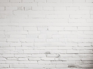 Obraz premium Utilize the grunge background of white brick wall texture in interior design