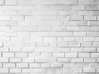 Fototapeta premium Background displays a white wall constructed from genuine bricks, totaling over 160 tiles