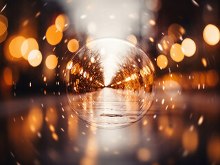 Bokeh effect blurs the background into an abstract, dreamy scene