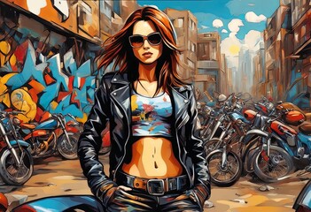 girl on a motorcycle