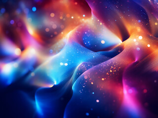 Blurred abstract pattern of lights creates intrigue