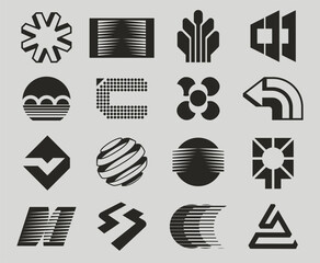 logo mark collection. timeless logo design set