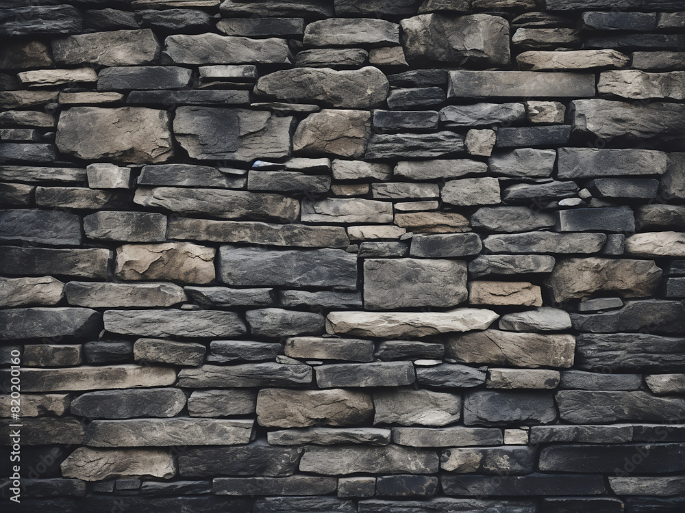 Wall mural Stone and brick meld in abstract, rough textures