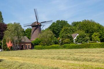 The old windmill. A beautiful summer day in Neukirchen Vluyn. Not far from Moers, Germany © Bojan