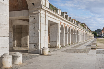 The loggia is the gallery of columns that surrounds a building, or part of it