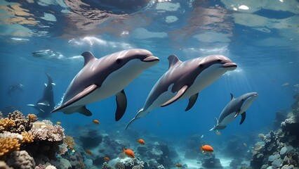 Fototapeta premium WATER ANIMALS AND SEE WATER VIEWS