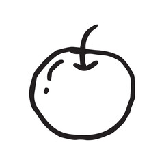 Apple hand drawn vector illustration on isolated white