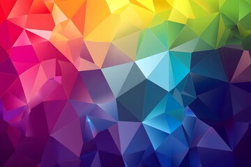 Obraz premium Multicolored abstract rainbow background with triangles