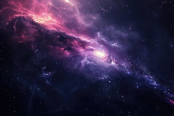 Amazing cosmic scene with stars and planets