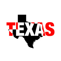 Texas map typography