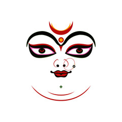 Lord Durga face icon