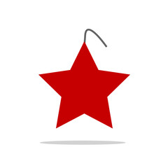 Obraz premium red star icon