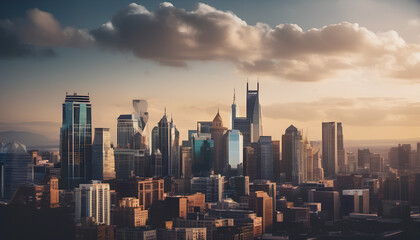 Fototapeta premium The center of the metropolis photo from a height