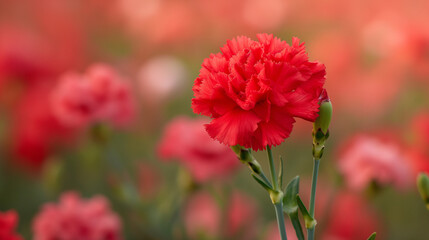 red carnation flower in the garden 