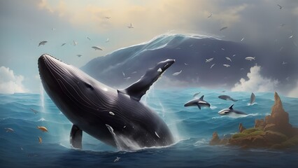 Fototapeta premium WATER ANIMALS AND SEE WATER VIEWS