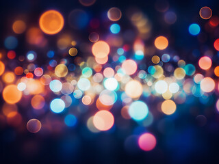 Fototapeta premium Circular bokeh creates vibrant abstract backdrop