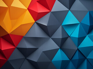 Obraz premium Abstract geometric shapes decorate vibrant paper