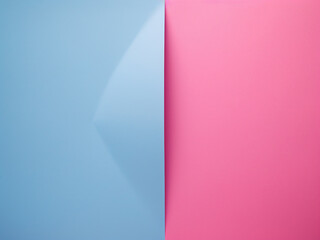 Obraz premium Creative potential: two-tone blue and pink paper offers space