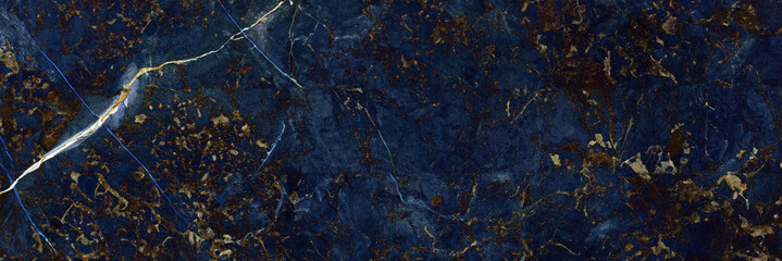 High-Quality Ceramic and Stone Tiles, Natural Blue Marble with Golden Veins, Breccia Marble Tiles for Walls and Floors, Granite Slab Stone, Rustic Matte Texture, Polished Quartz