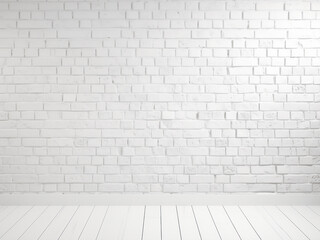 Fototapeta premium High-resolution background featuring white brick wall and floor textures