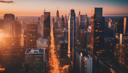 Obraz premium The center of the metropolis photo from a height