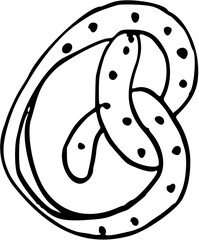 Restaurant, Café , Bon Appétit Doodle Line Art Illustration. Hand Drawn Pencil Vector Clip Art.schnitzel 