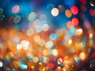 Obraz premium Colorful light bokeh blurs in the background
