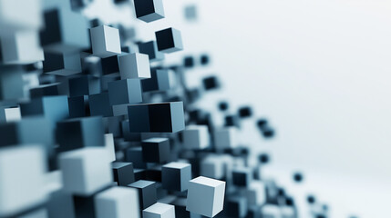 Group of Floating Cubes