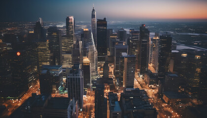 Obraz premium The center of the metropolis photo from a height
