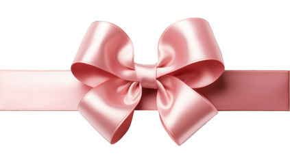 pink ribbon bow isolated on transparent background Remove png, Clipping Path, pen tool
