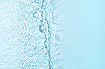 Blue water wave texture background with copy space. Featuring dynamic wave pattern and delicate...