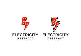 electric lightning abstract logo